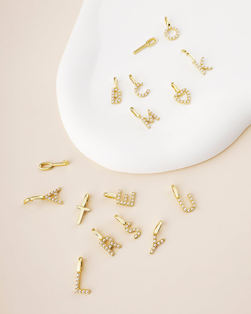 DIY Harper Pearl Letter Charm Necklace and Bracelet by Jacys Mifv