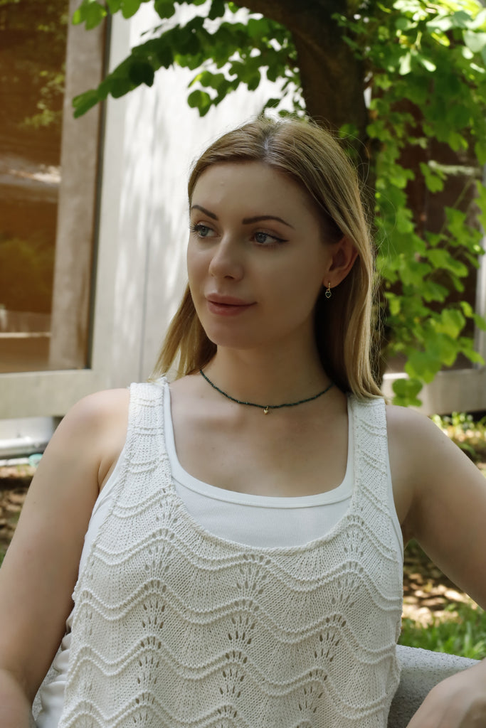 Jacys Mifv Malachite Faceted Bead Necklace — A Symbol of Growth and Empowerment