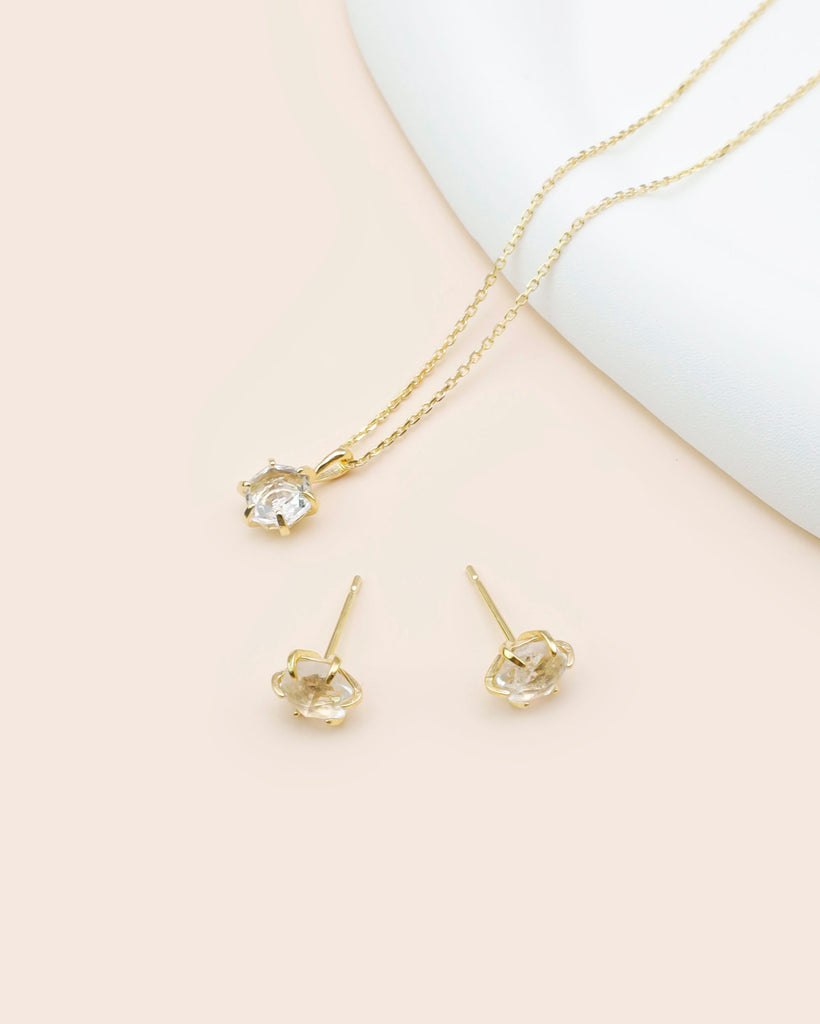 Illuminate Your Style with the Hexagon-Cut Clear Quartz Collection