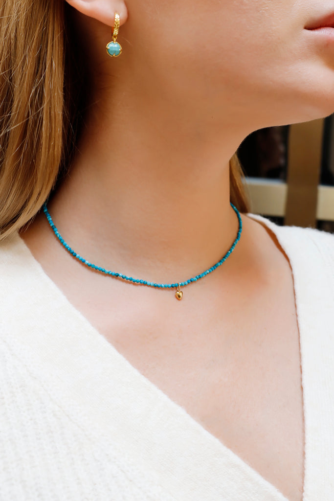 Woven Hoops with Rose Cut Turquoise Stones: A Timeless Statement for Your Jewelry Collection