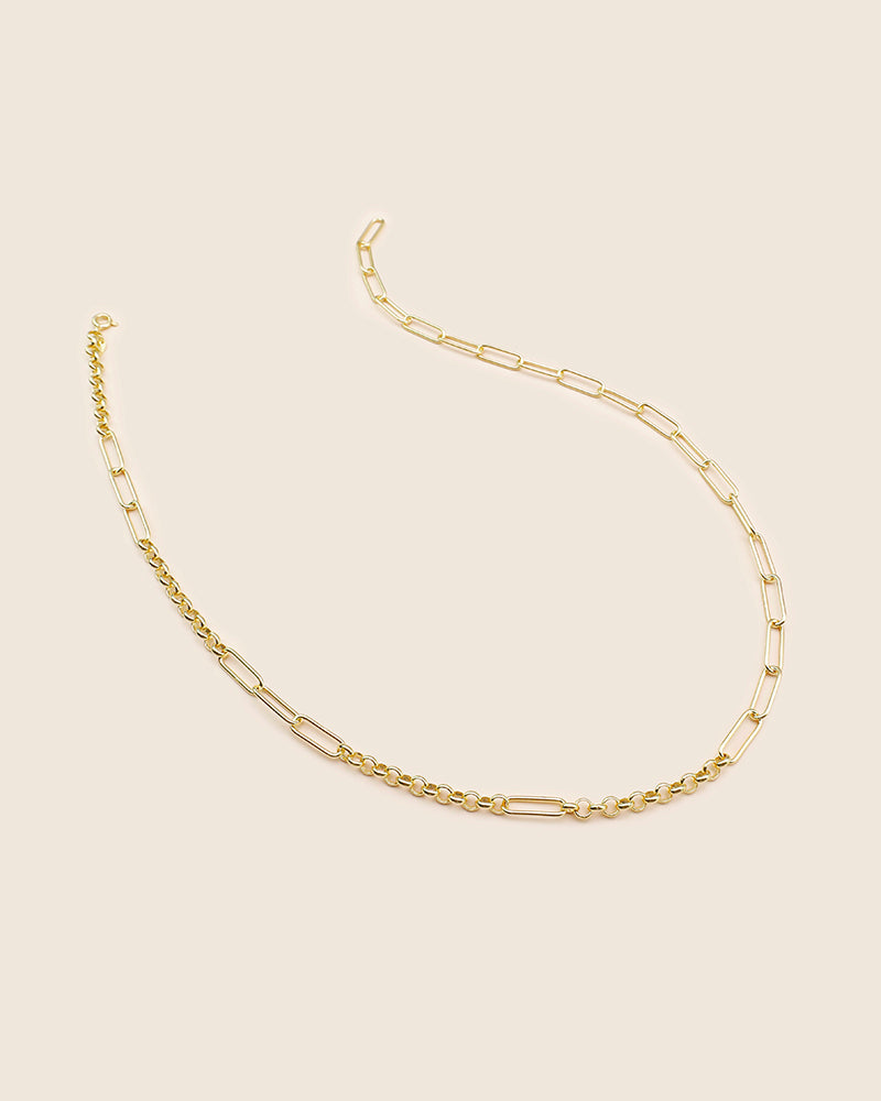 Paperclip Link & Rolo Chain Necklace: A Modern Twist on Timeless Elegance