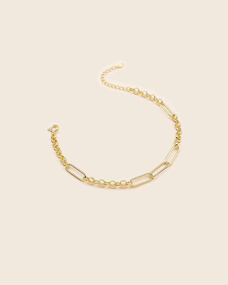 Paperclip Link & Rolo Chain Bracelet: A Fusion of Modern Elegance and Classic Craftsmanship