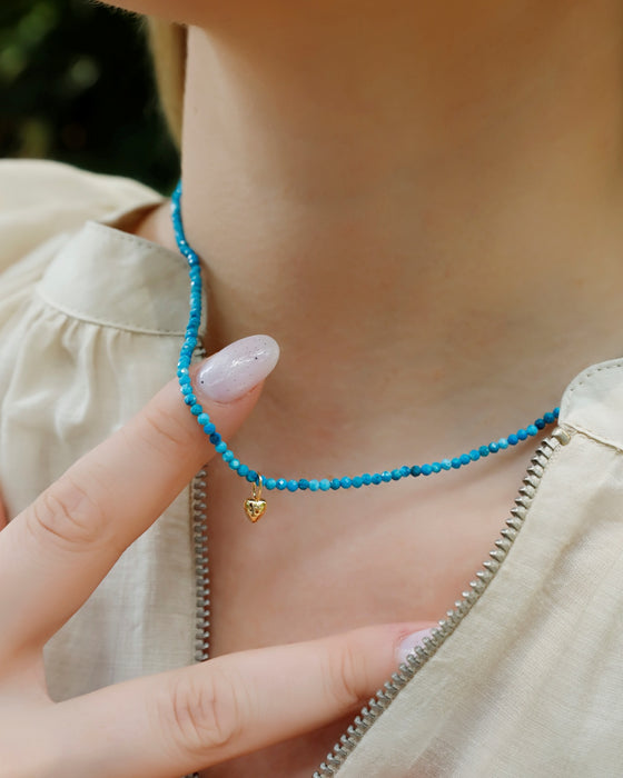 Turquoise Faceted Bead Necklace