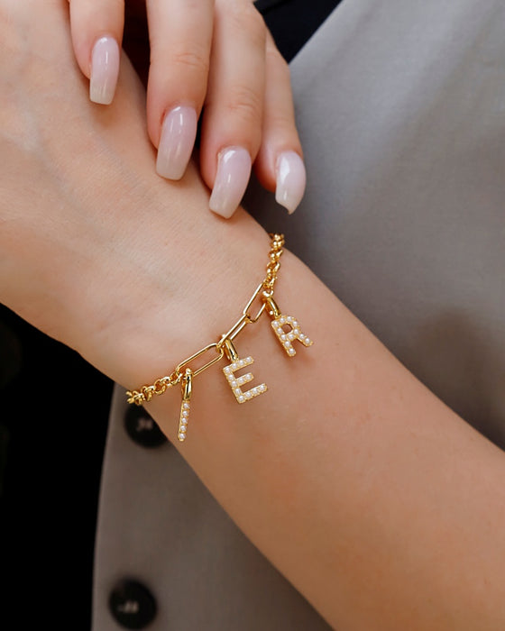 Paperclip Link & Rolo Chain Bracelet