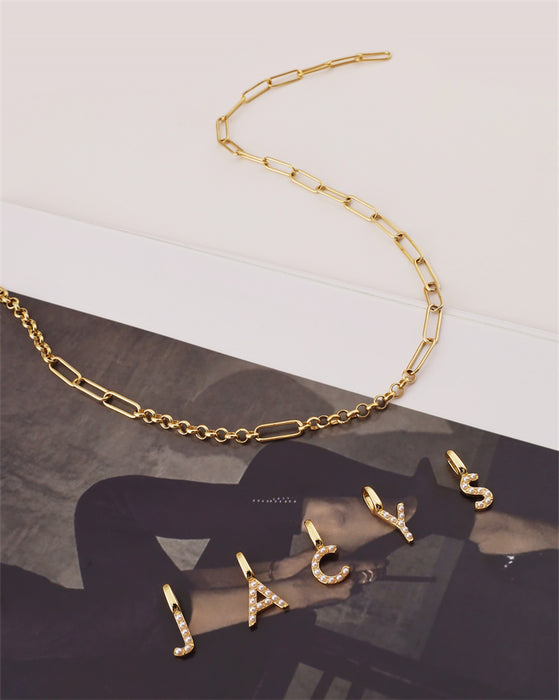 Paperclip Link & Rolo Chain Necklace