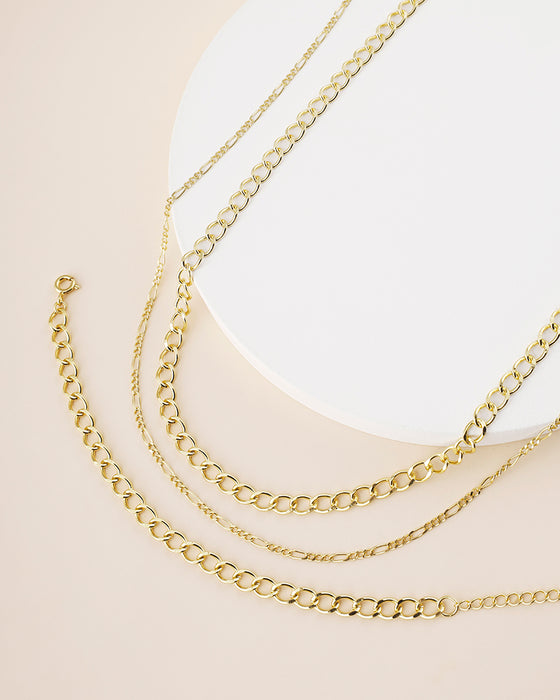 2.1 MM Width  Figaro Chain Necklace