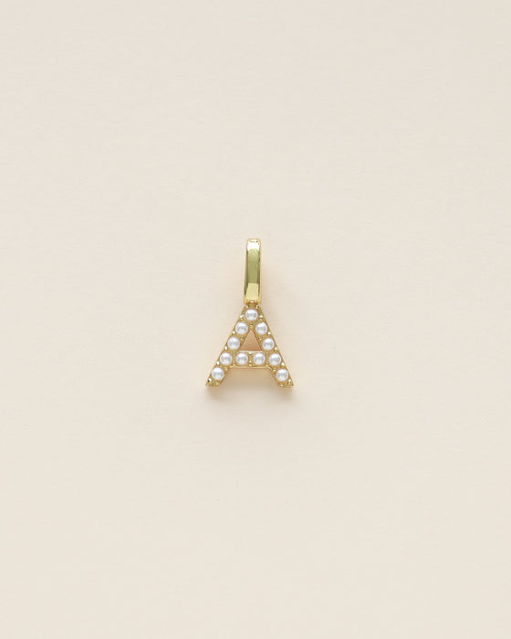 Harper Pearl Letter Charm-A