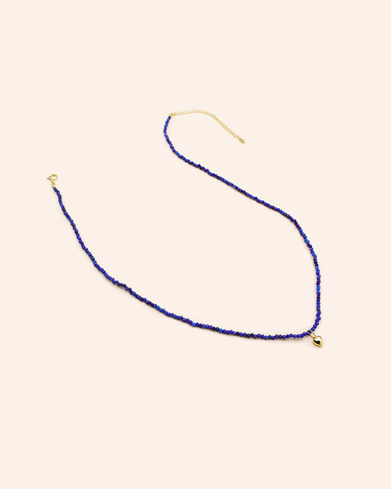 Lapis Faceted Bead Necklace