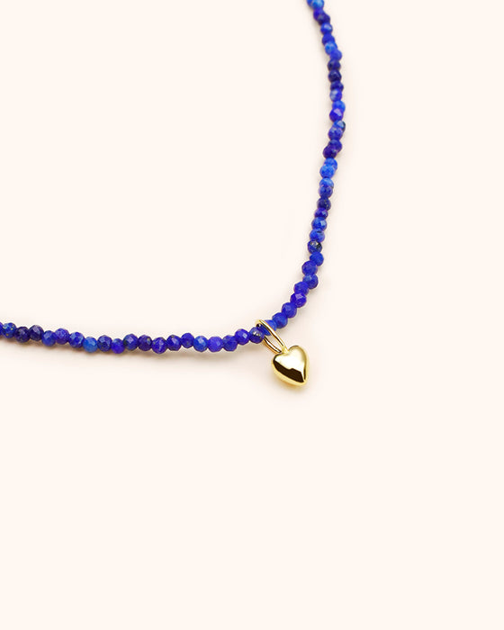 Lapis Faceted Bead Necklace