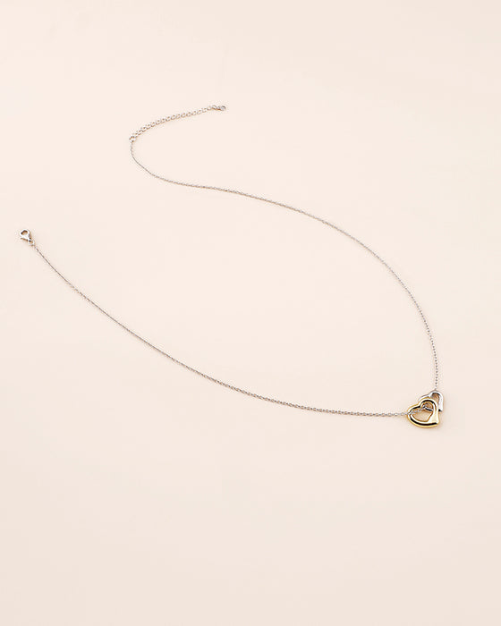 Valentine's Day Double-Heart Necklace Set