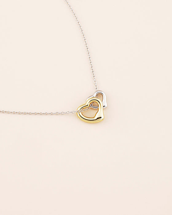 Valentine's Day Double-Heart Necklace Set