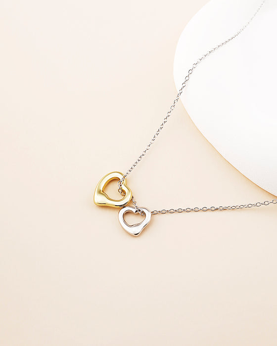 Valentine's Day Double-Heart Necklace Set