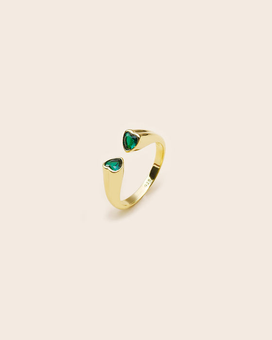 Emerald Stone Open Ring